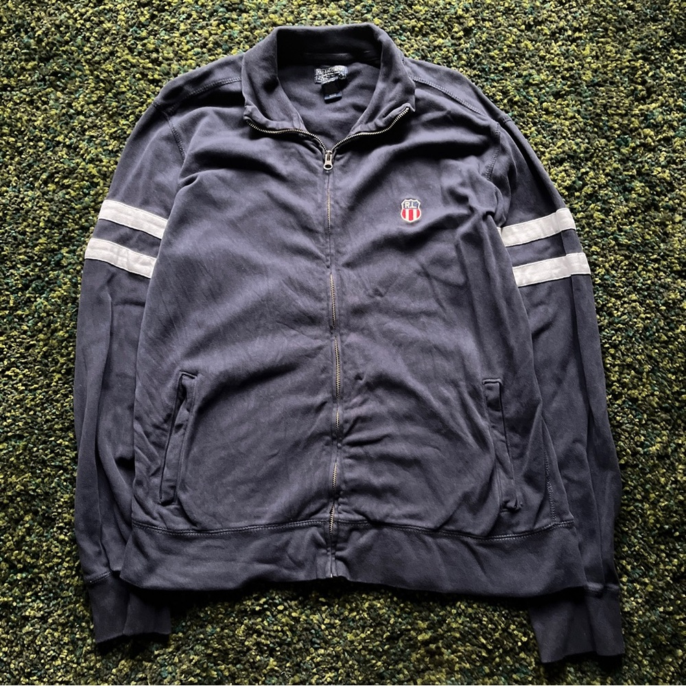 Polo Jeans Company Navy Zip Up Sweater (XL)